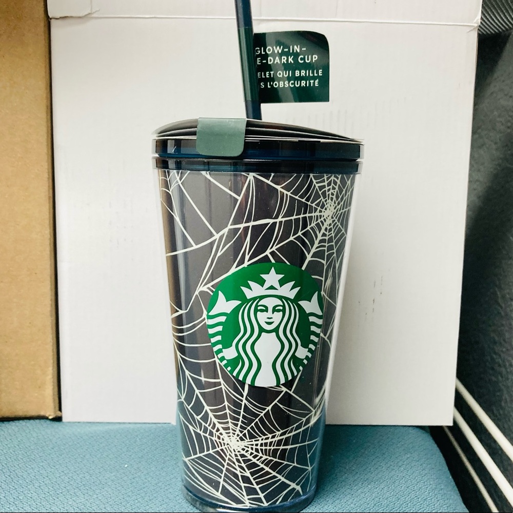 Starbucks Glow in the Dark Spider Web Tumbler